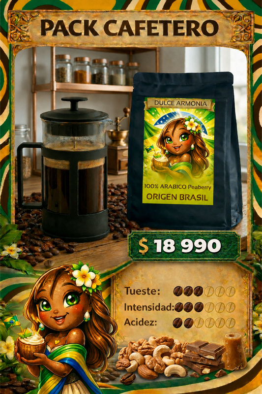 Pack Café + Cafetera: Dulce Armonía + Francesa