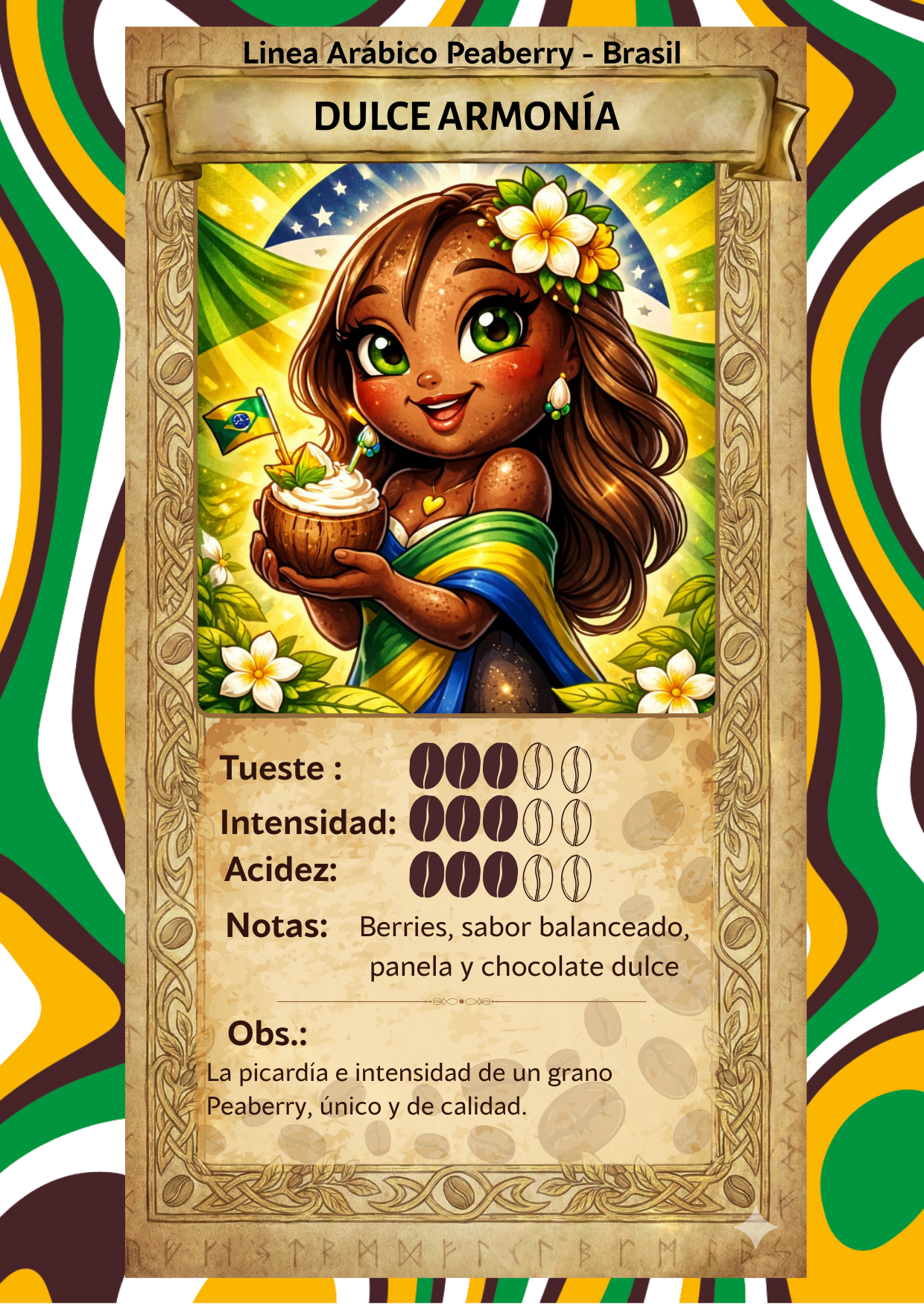 Café brasileño Peaberry